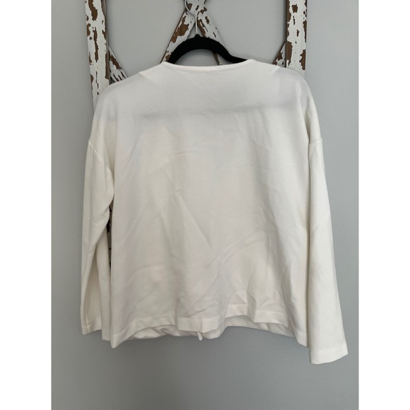 Eileen Fisher Jacket Women's Medium Travel Ponte Full Zip White - Picture 2 of 6